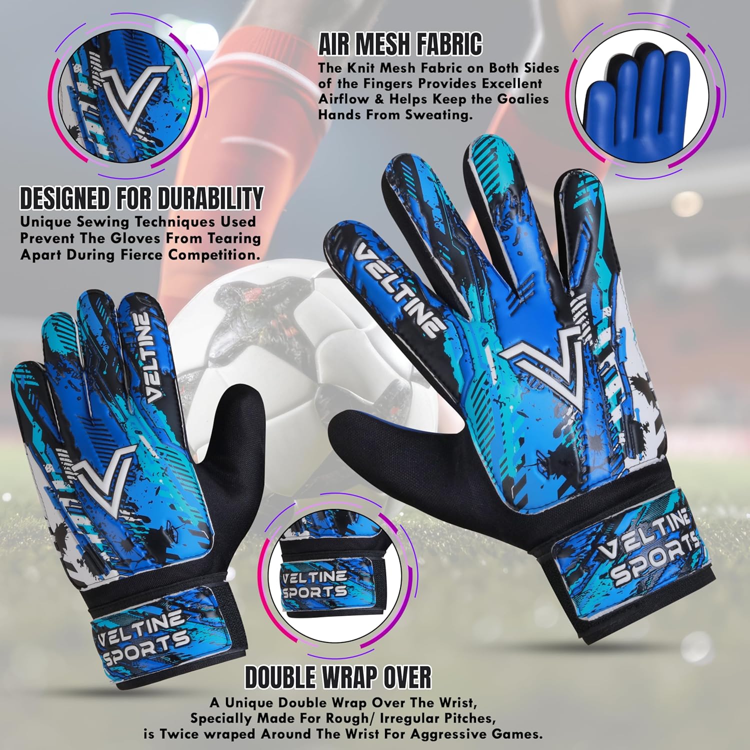 Veltine Sports Soccer Goalie Gloves